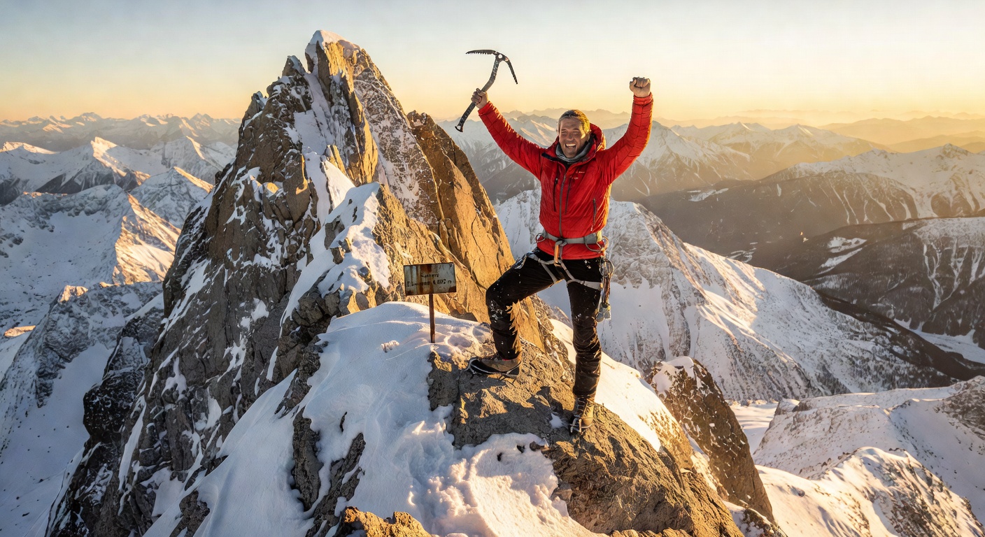 Mountain representing goal achievement journey