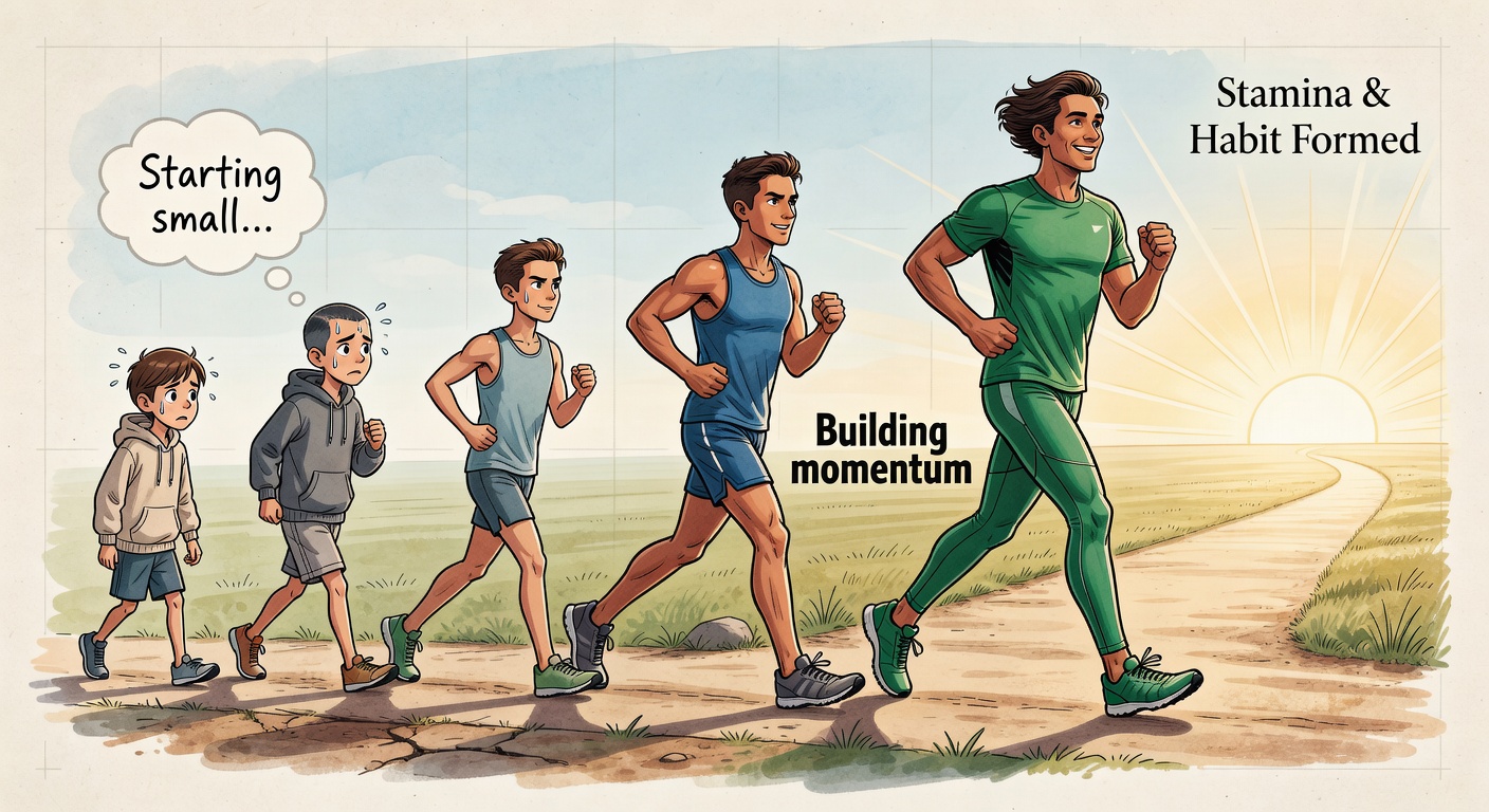 Runner building a consistent running habit