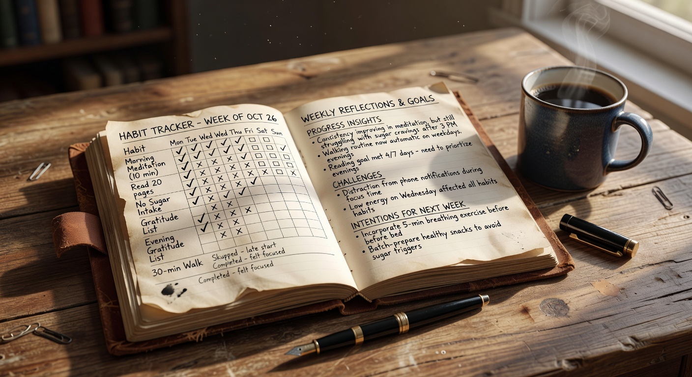 Habit journal and daily writing practice