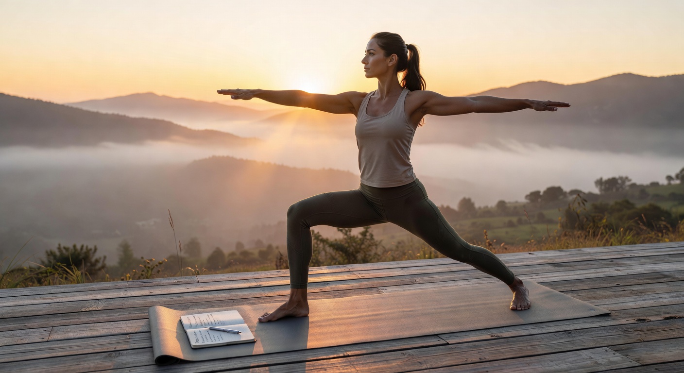 Sunrise yoga morning routine habit
